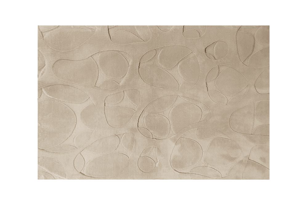 3D Hochflor Teppich LUNA 230x160cm taupe Hoch-Tief-Effekt Indoor-Teppich