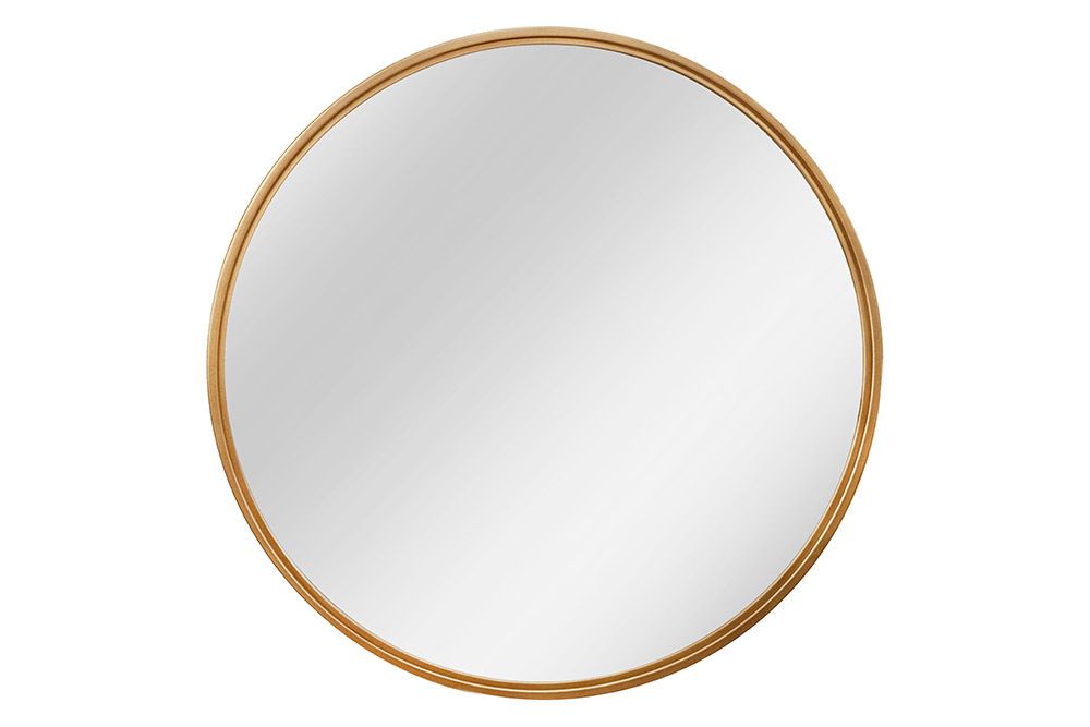 Runder Wandspiegel PORTRAIT 80cm gold Eisen handmade