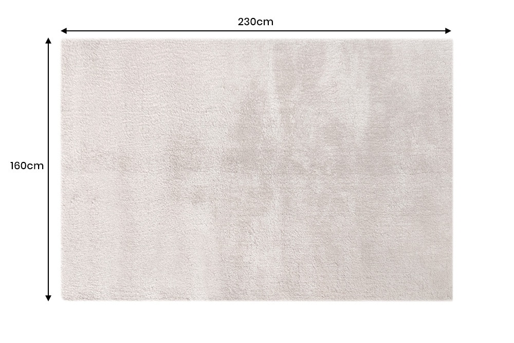 Design Teppich CLOUD 9 230x160cm beige Hochflor Indoor-Teppich
