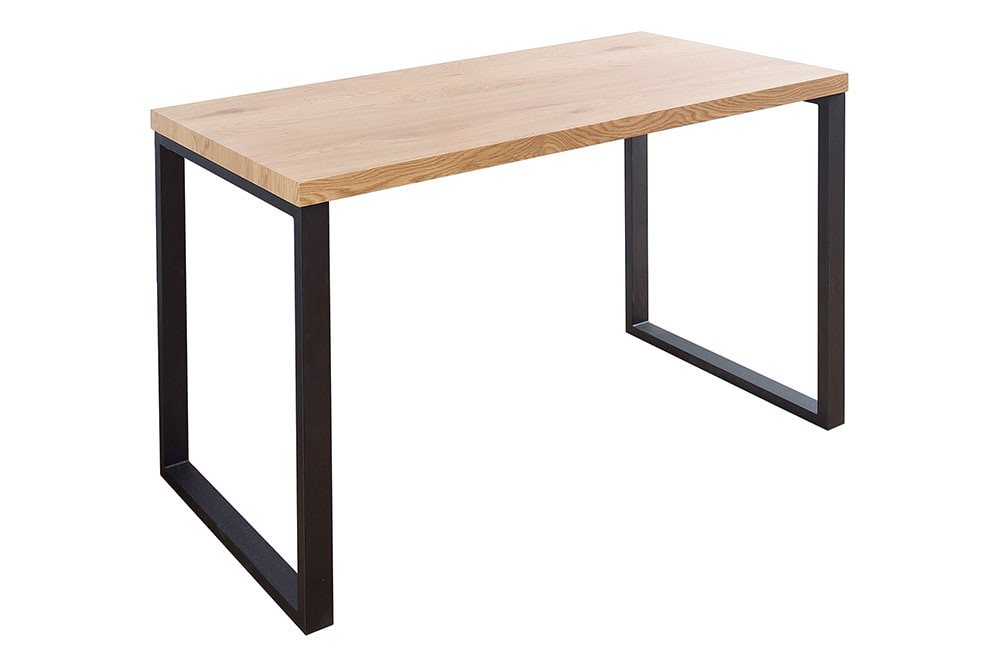 Design Schreibtisch OAK DESK 120cm Eiche Vintage Metallgestell schwarz