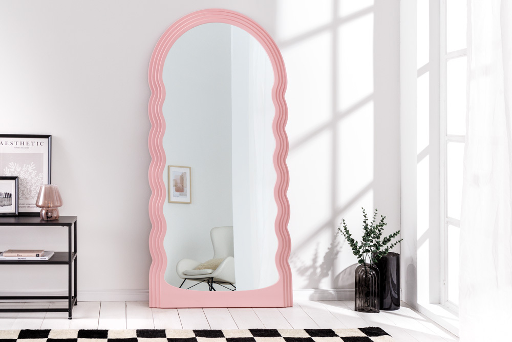 Design Wandspiegel WAVE 160cm rosa Design Wandspiegel WAVE 160cm rosa