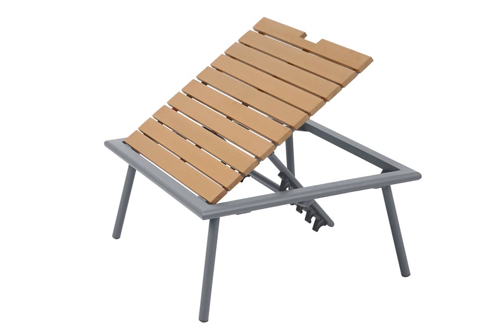Outdoor Lounge Sitzgruppe MOBILE MODULAR anthrazit hellgrau mit Tisch wetterfest