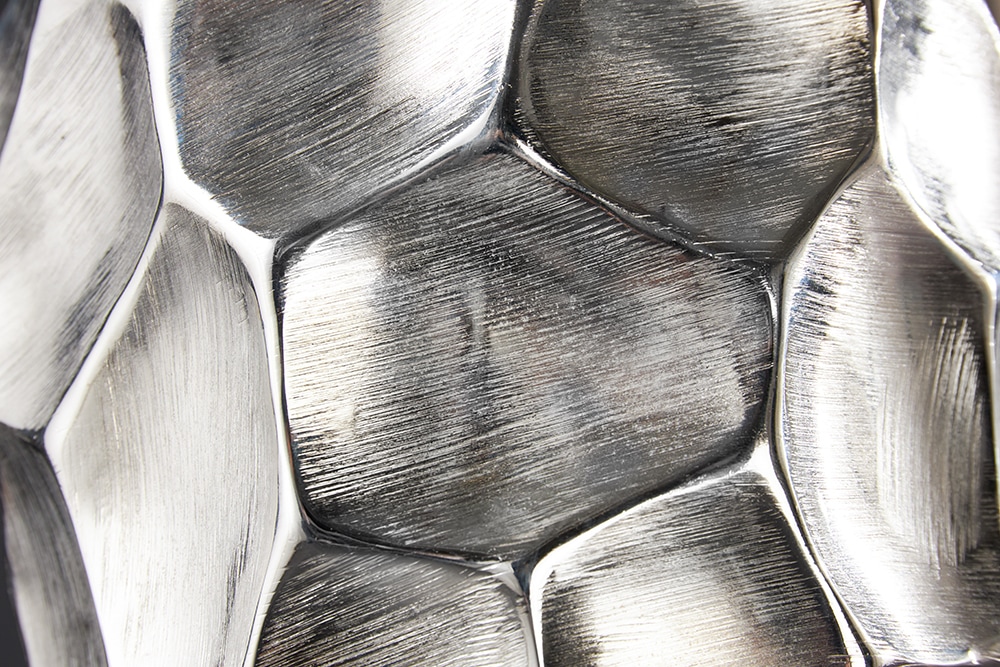 Elegante Vase ORGANIC ORIENT 45cm silber Hammerschlag Design