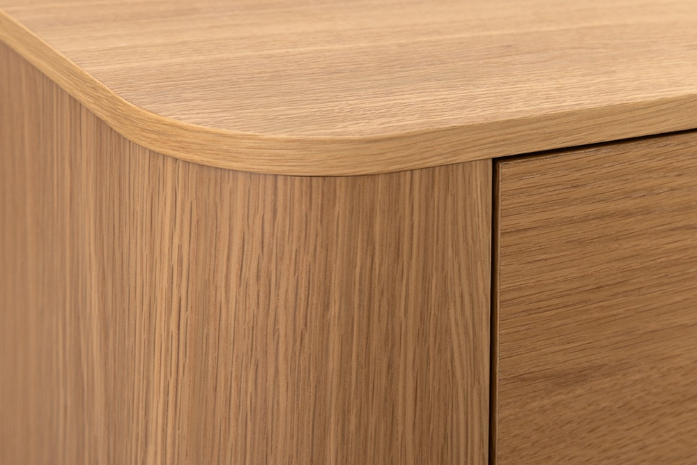 Nordischer Couchtisch VALHALLA WOOD 100cm natur Eichenholz mit Schublade