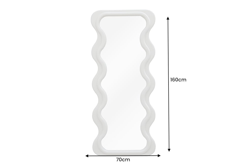 Design Wandspiegel CURVY 160cm greige