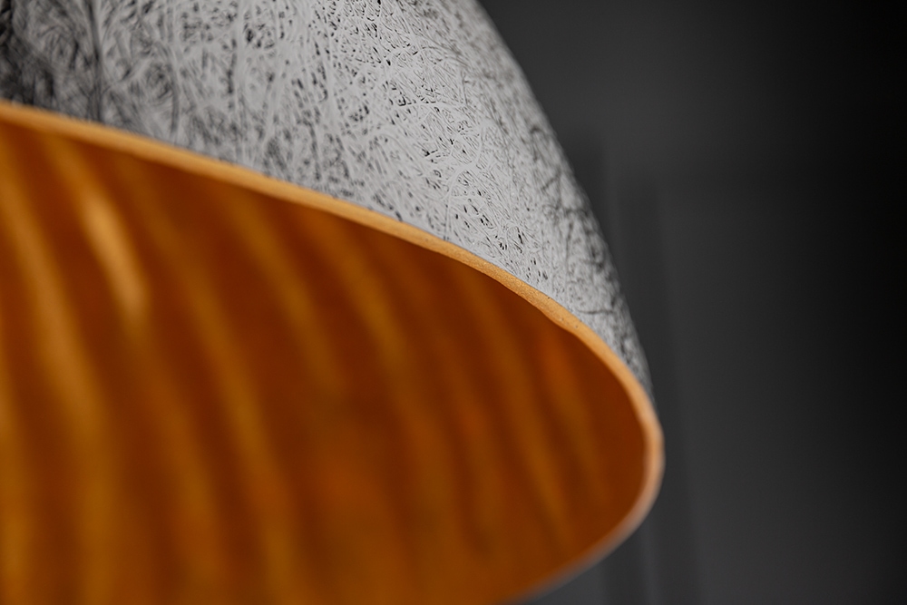 Elegante Design Hängeleuchte GLOW 70cm schwarz gold Hängelampe