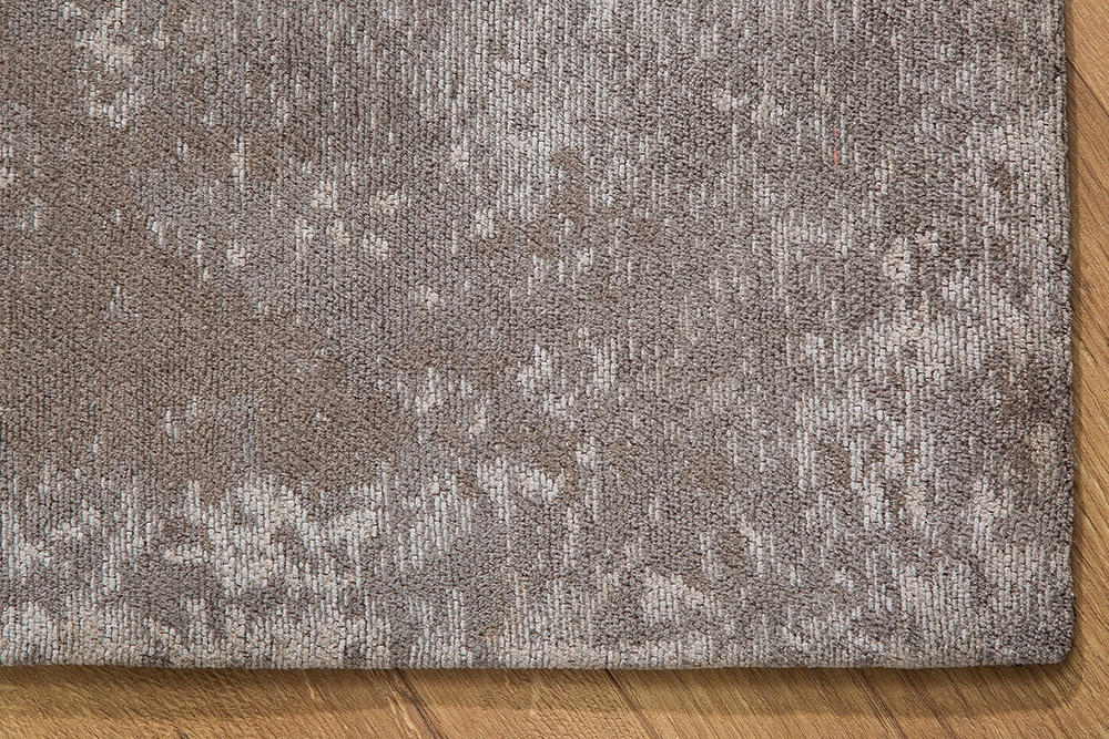 Vintage Baumwoll-Teppich MODERN ART 240x160cm beige grau verwaschen Used Look