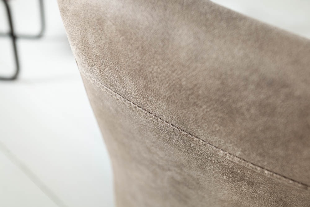 Industrial Freischwinger Stuhl APARTMENT antik taupe mit Metallgestell