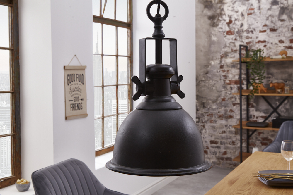 Design Hängelampe INDUSTRIAL 45cm schwarz bronze Industrial Stil