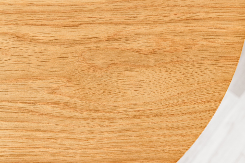 Runder Couchtisch VALHALLA WOOD 50cm natur Eichenholz Säulenfuß
