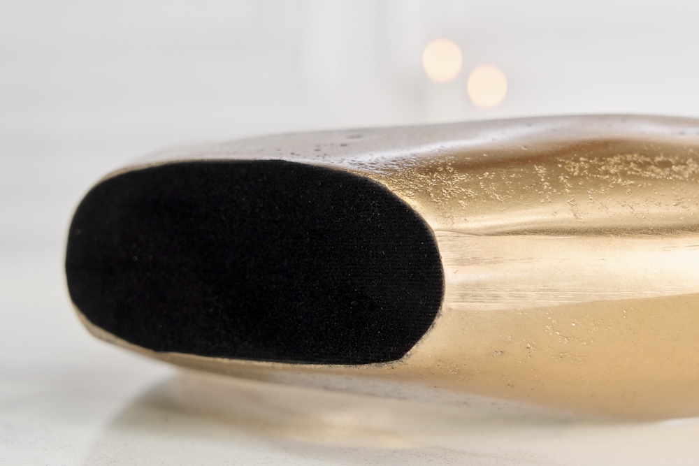 Moderne Vase WAVE 47cm gold Aluminium poliert Dekoration