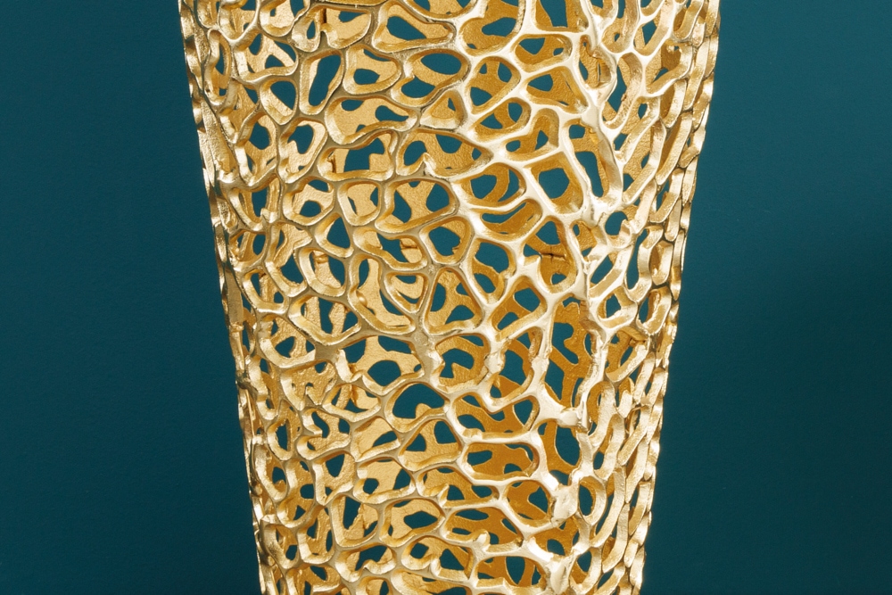 Filigrane Design XXL Vase ABSTRACT LEAF 90cm gold Handarbeit