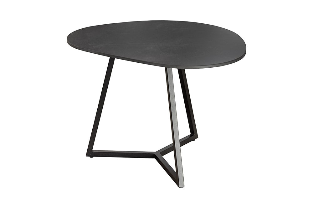 Design Couchtisch MARVELOUS 70cm anthrazit Marmor Keramik schwarzes Metall