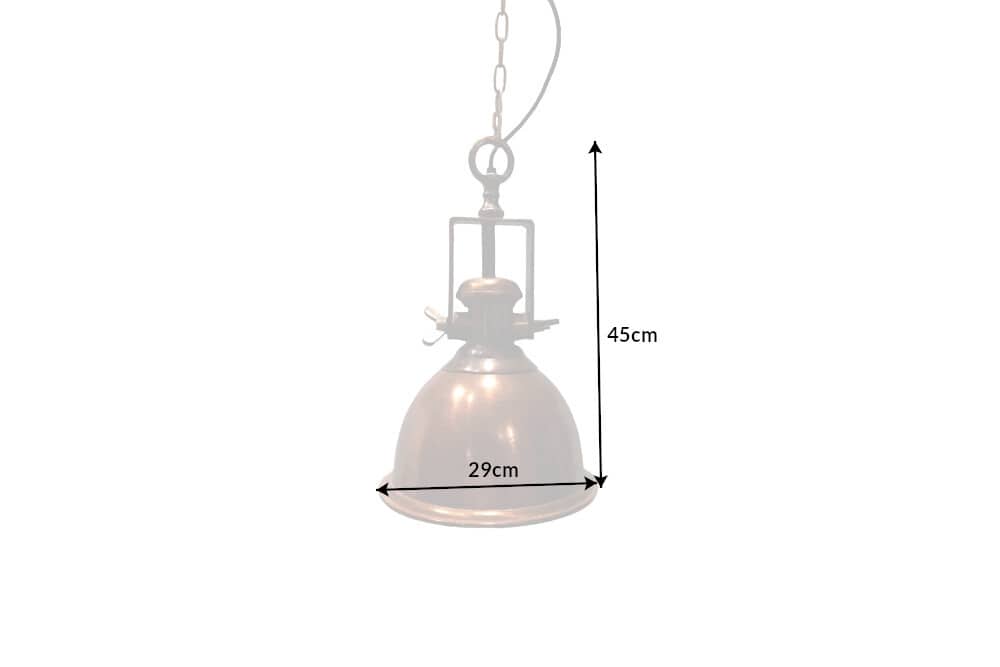 Design Hängelampe INDUSTRIAL 45cm kupfer geflammt Industrial Stil