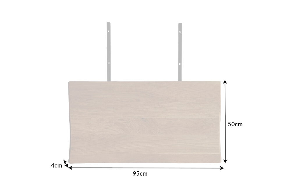 2er Set Ansteckplatten WILD OAK 50cm natur Wildeiche geölt Massivholz Esstisch Verlängerung Baumkante
