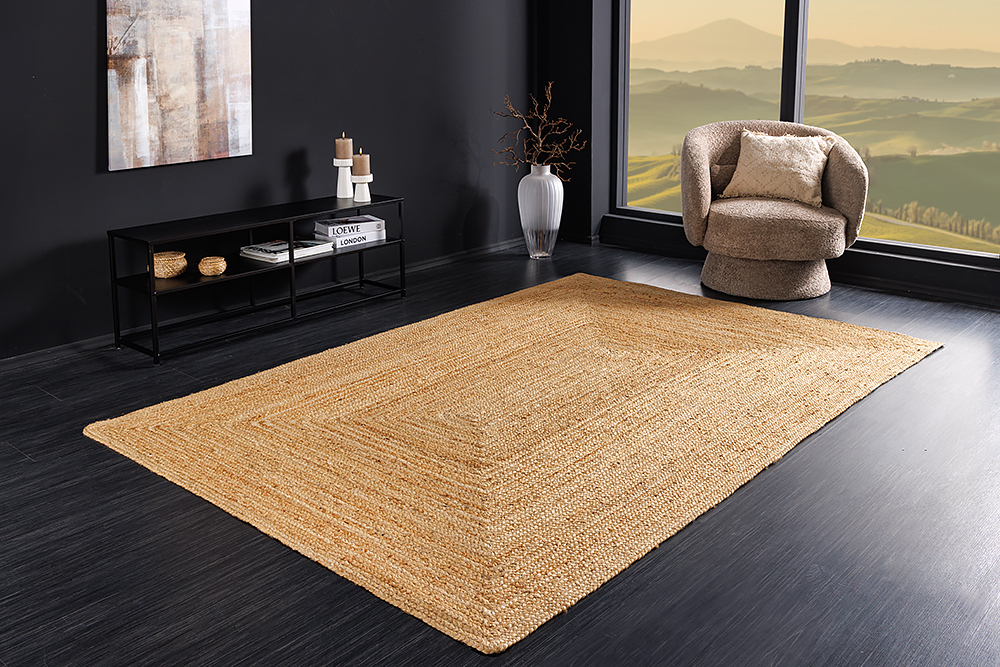 Flachgewebe Teppich PURE NATURE 230x160cm Jute handgewebt