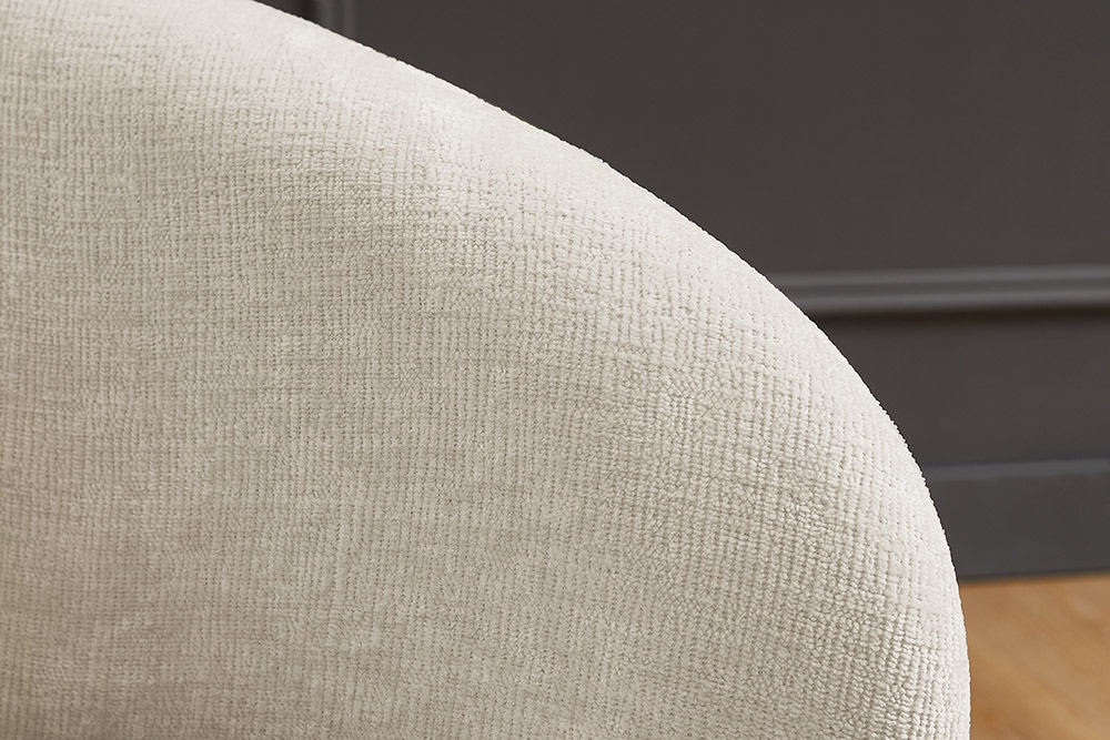 Drehbarer Design Sessel BOSSA NOVA beige Chenille