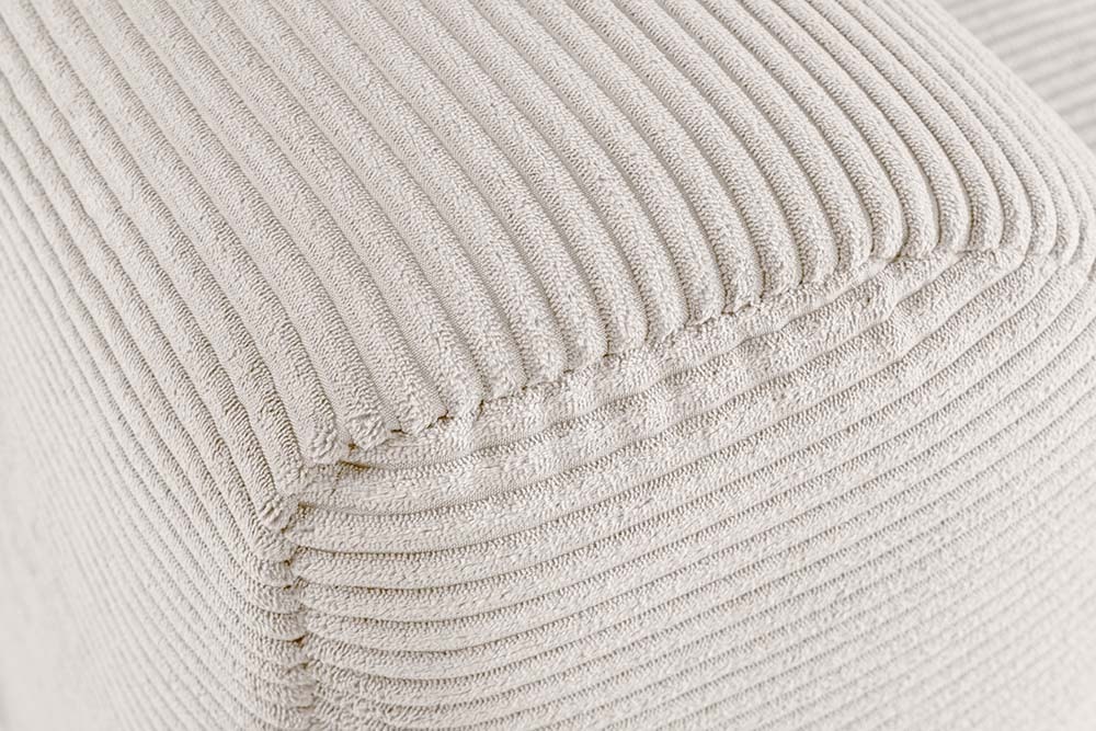 Modernes Sofa ZERO GRAVITY 240cm beige Cord 3-Sitzer Couch