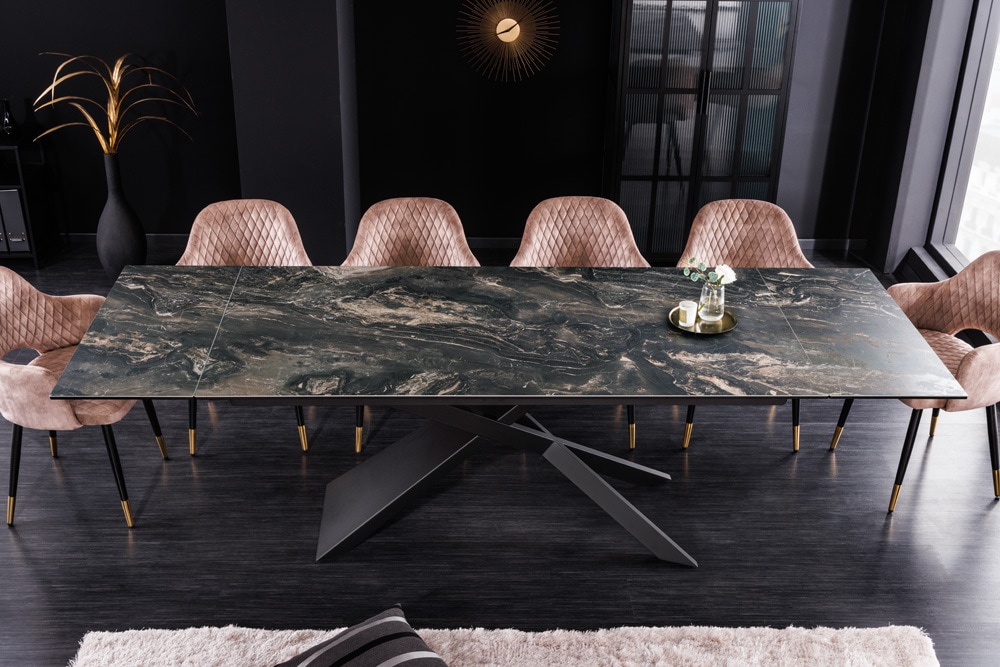 Ausziehbarer Esstisch EUPHORIA 180-220-260cm taupe Keramik made in Italy
