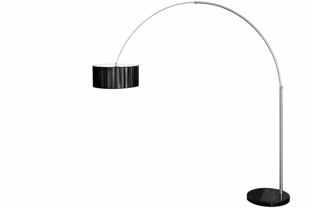 Design Bogenlampe EXTENSO 230cm schwarz Stehlampe mit Marmorfuß