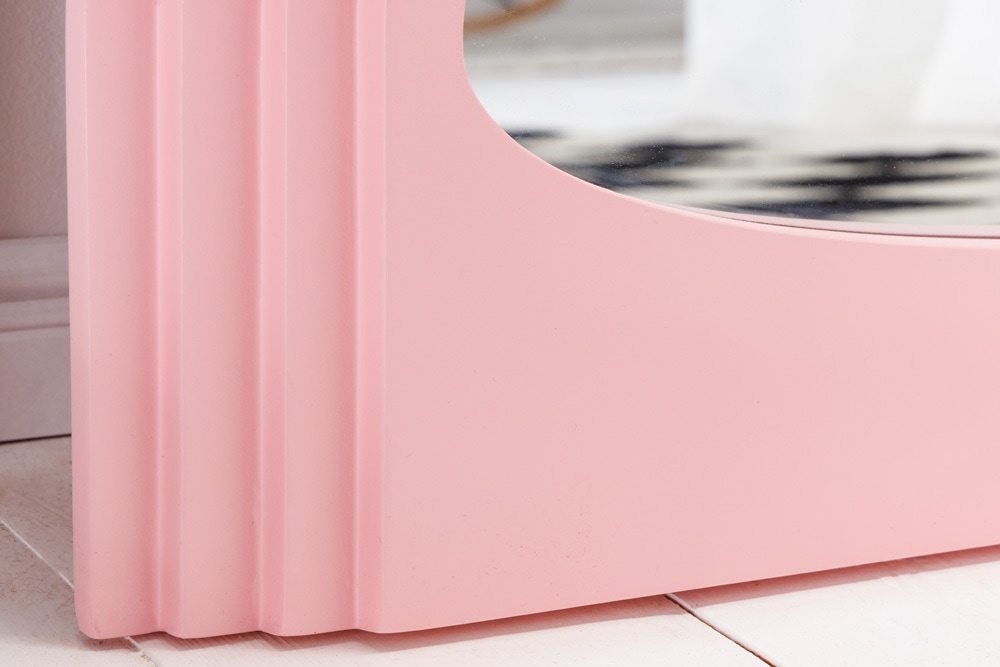 Design Wandspiegel WAVE 160cm rosa