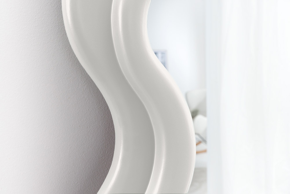 Design Wandspiegel CURVY 160cm weiß