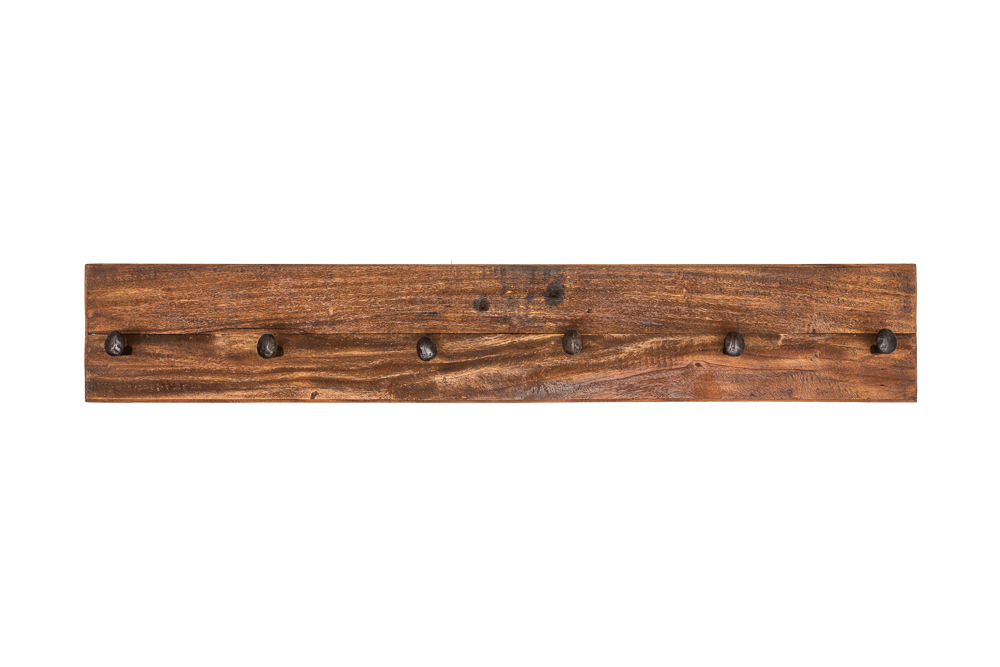 Massive Wandgarderobe HEMINGWAY XL 90cm natur recyceltes Massivholz