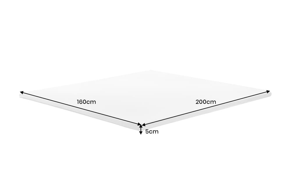 Bequemer Topper CLOUD FLEX 160x200cm weiß