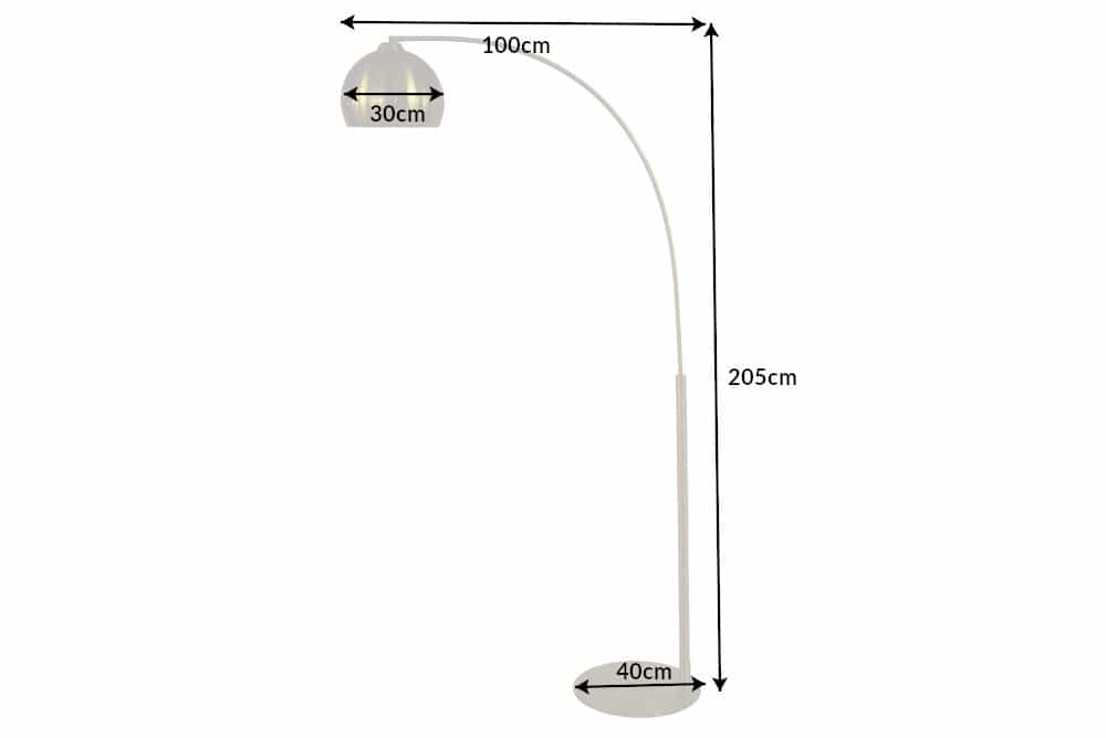 Elegante Bogenlampe LOUNGE DEAL 205cm gold Stehlampe