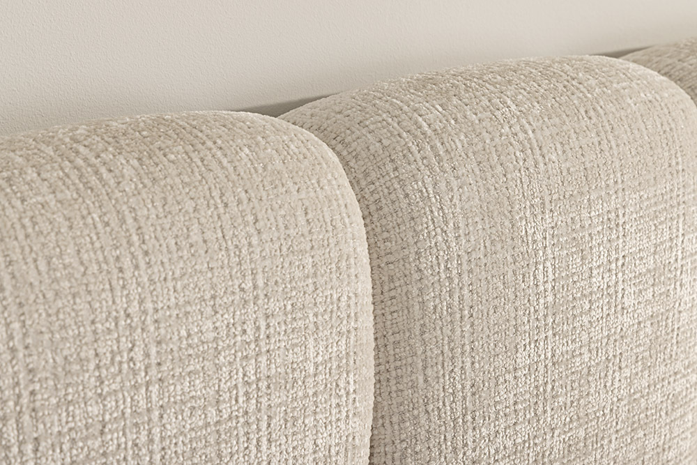 Design Boxbett ADLON 180x200cm beige Chenille Cremona mit Stauraum und Lattenrost