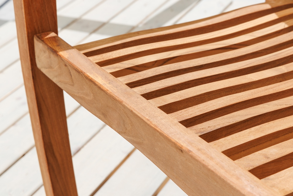 Massiver Gartenstuhl EMPIRE TEAK natur Teakholz stapelbar
