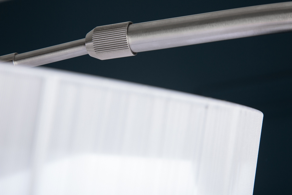 Design Bogenlampe EXTENSO 230cm weiß Stehlampe mit weißem Marmorfuß