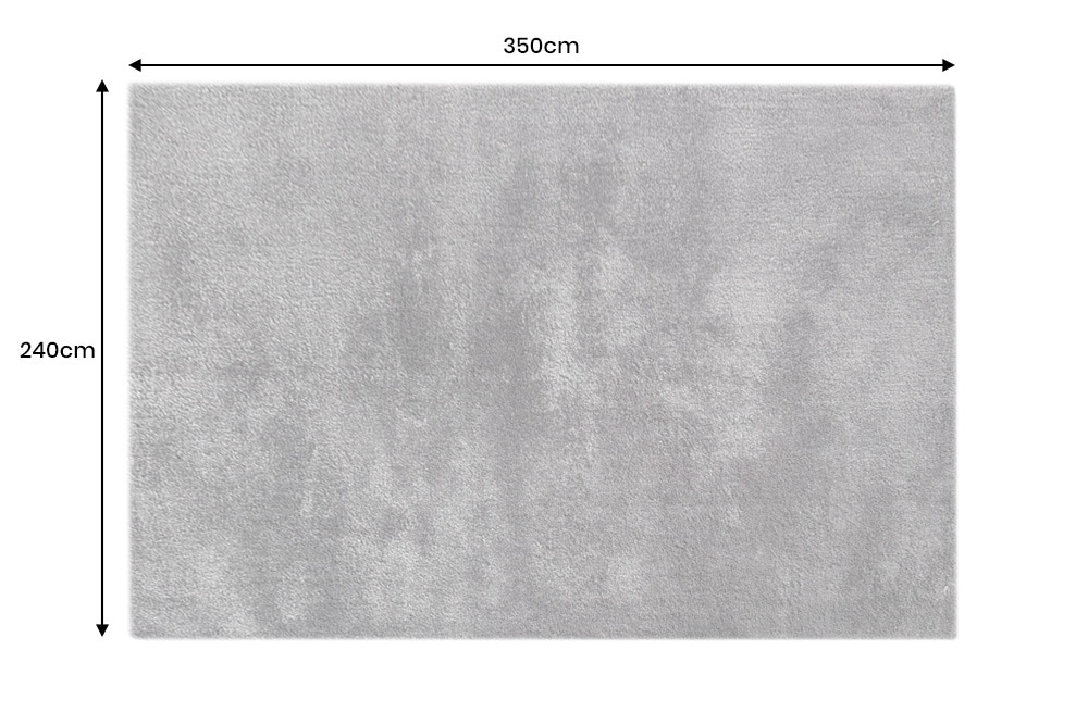 Design XXL Teppich CLOUD 9 350x240cm anthrazit Hochflor Indoor-Teppich