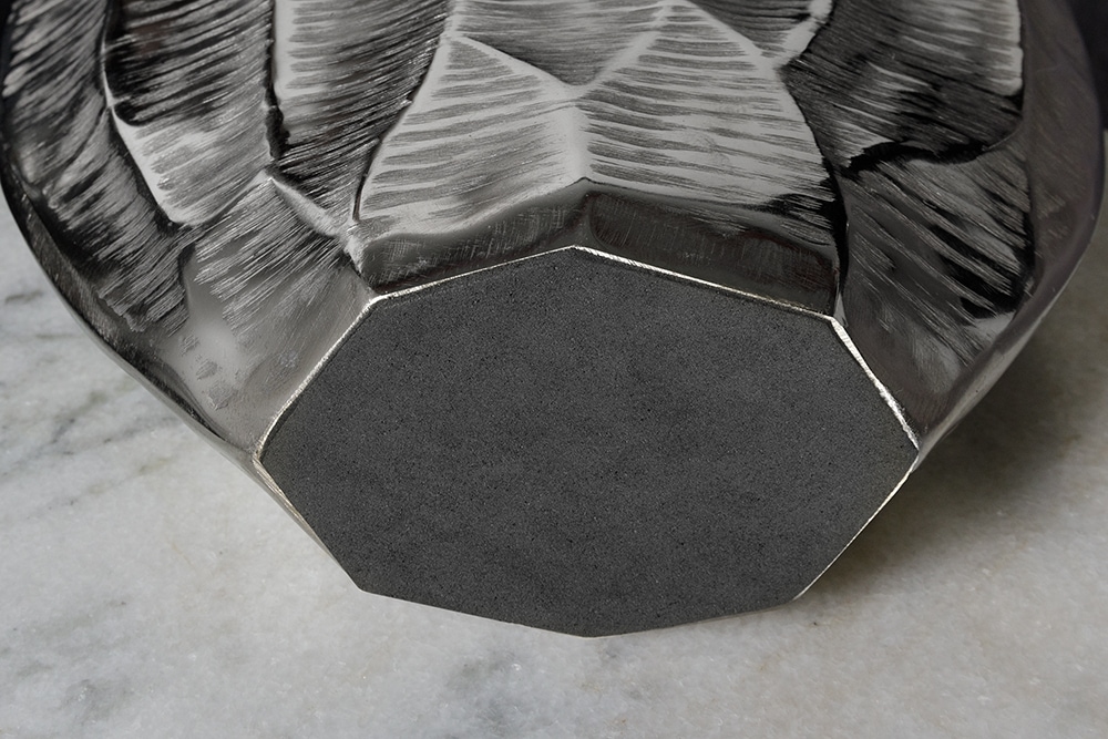 Elegante Vase ORGANIC ORIENT 44cm silber Hammerschlag Design