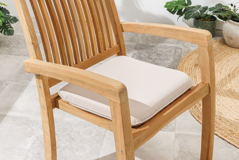 Massiver Gartenstuhl EMPIRE TEAK natur Teakholz stapelbar