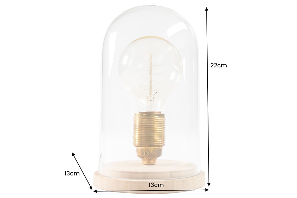 Industrial Tischlampe EDISON 22cm Glühbirne Tischleuchte