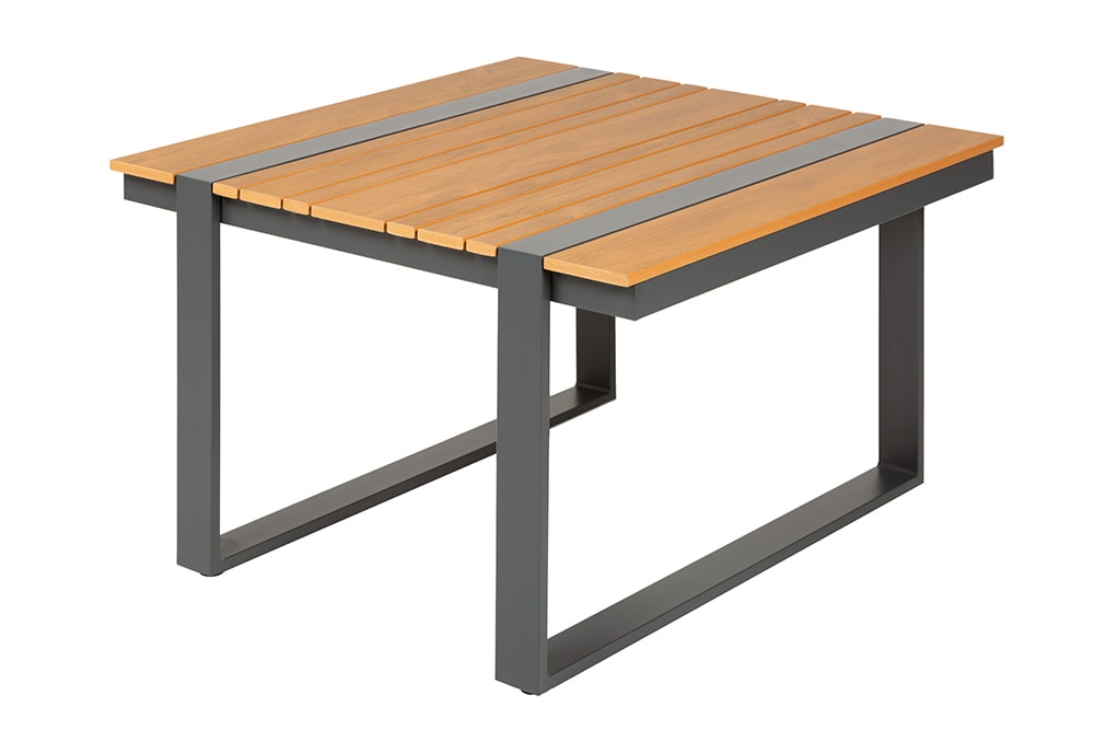 Moderner Gartentisch TAMPA LOUNGE 80cm anthrazit Aluminium wetterfest Outdoor Balkontisch