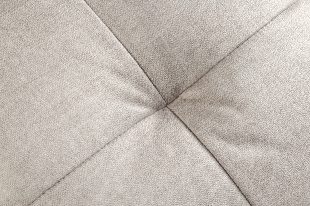 Sofa mit Schlaffunktion SMART 140cm champagner beige hochwertiger Vogue Seiden Samtstoff