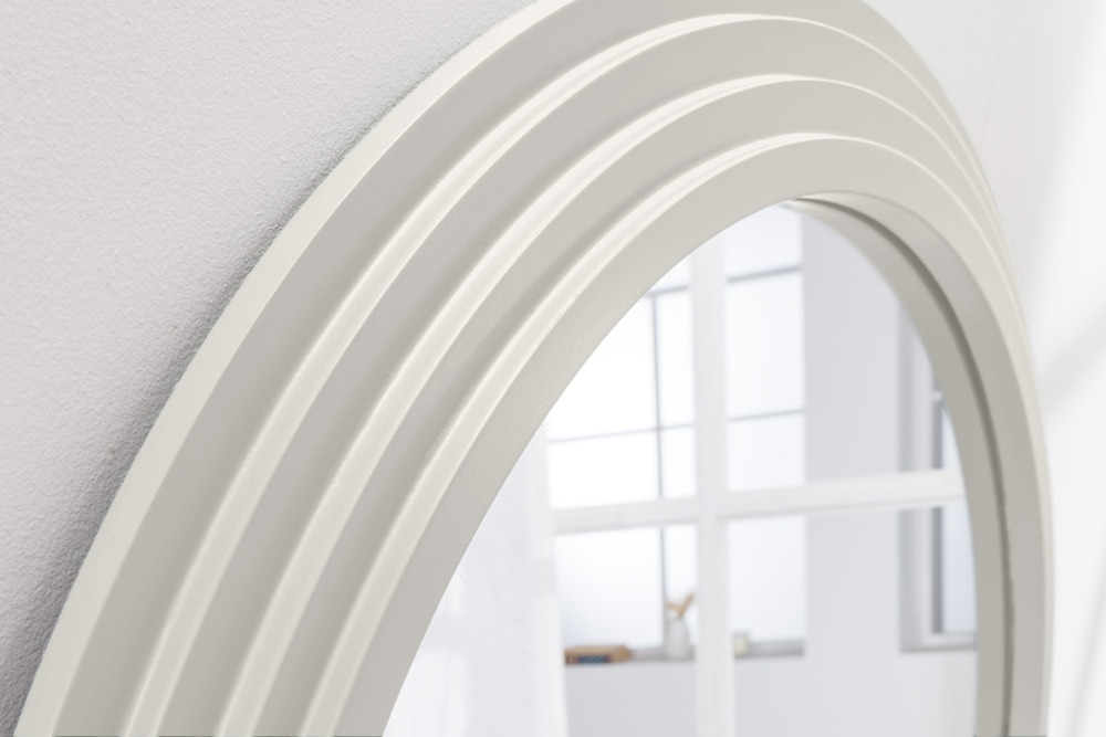 Design Wandspiegel WAVE 160cm weiß Rundbogen Spiegel