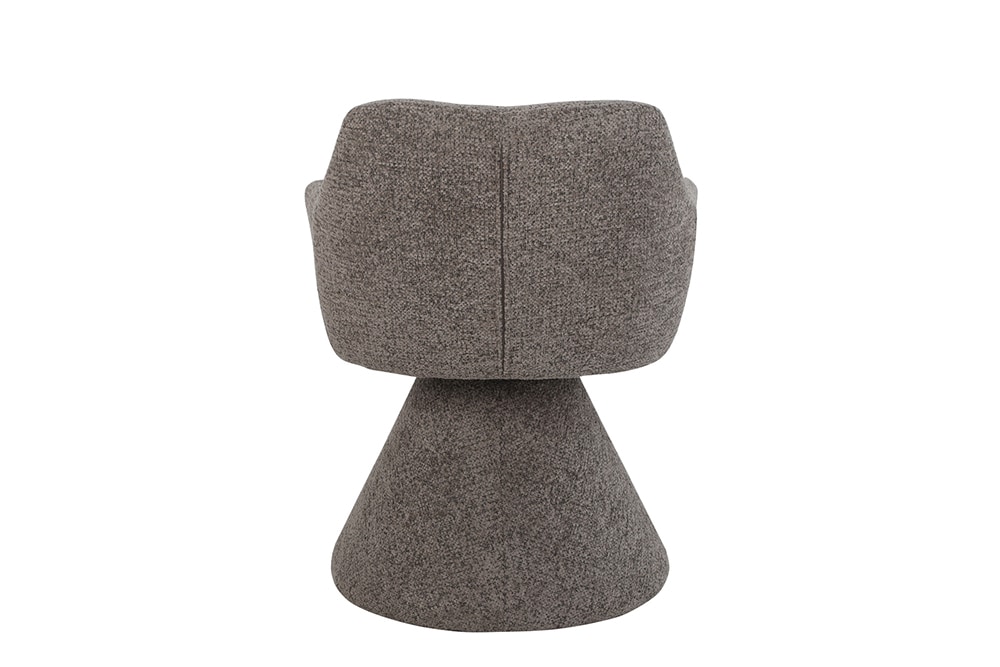 Drehbarer Stuhl AMBIENTO braun Strukturstoff 180° mit Auto-Return Polsterstuhl