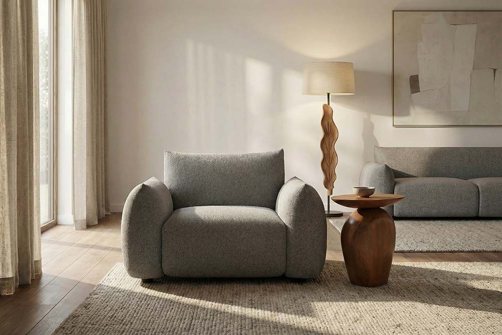 In- und Outdoor Gartensessel SEAHAWK anthrazit Aluminium Olefin 1-Sitzer Sofa wetterfest