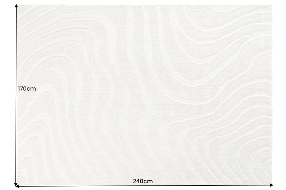 Design Teppich WAVE 240x170cm creme beige 3D-Effekt