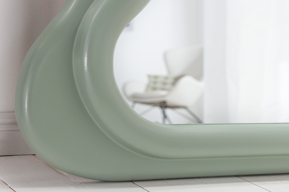 Design Wandspiegel CURVY 160cm salbeigrün