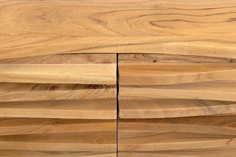 Hängendes Sideboard RELIEF 175cm natur Akazie Massivholz mit Schubladen
