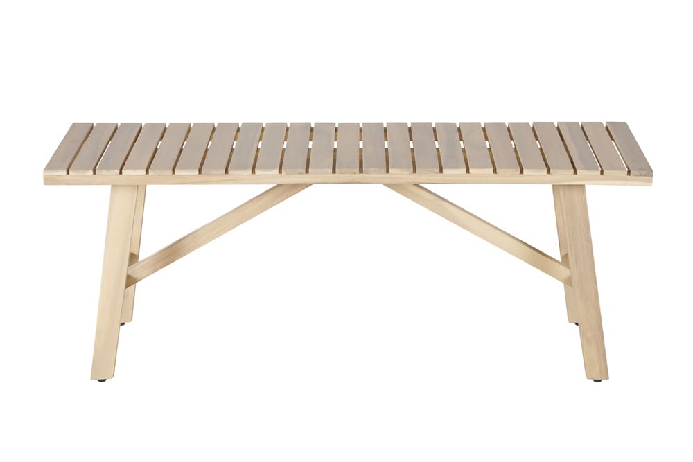 In- und Outdoor Sitzbank BALI 110cm natur hell Akazienholz wetterfest Balkonbank