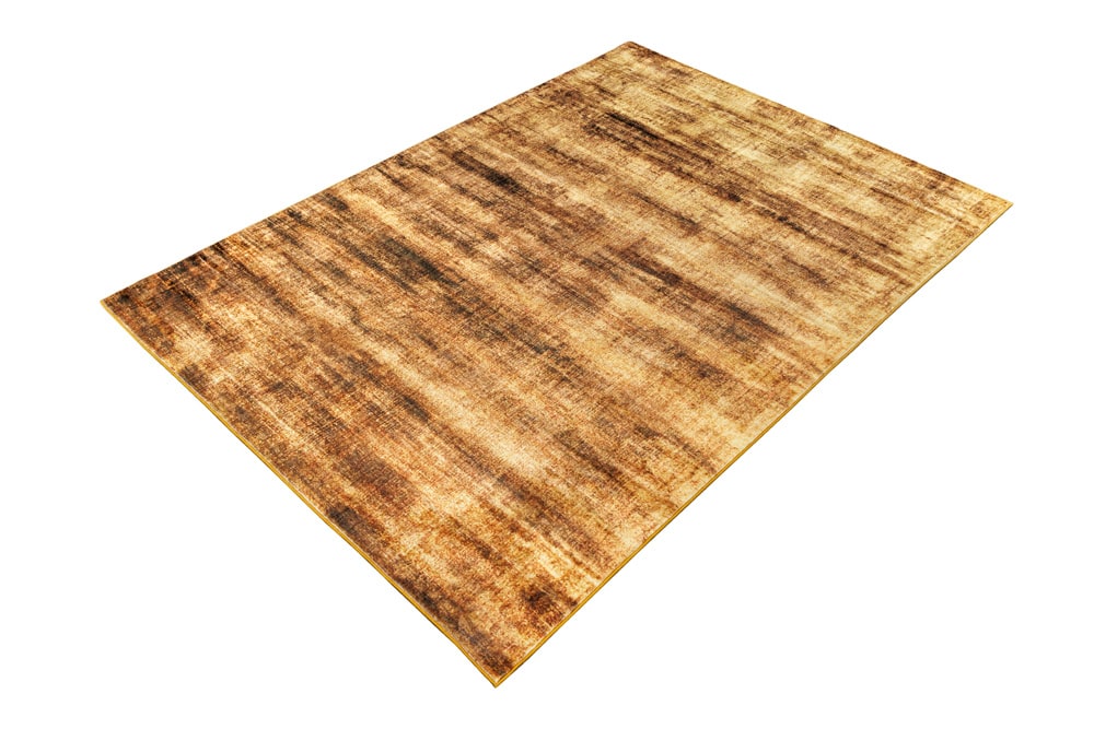Moderner Teppich SOFT TOUCH 230x160cm senfgelb gold Kurzflor Indoor-Teppich
