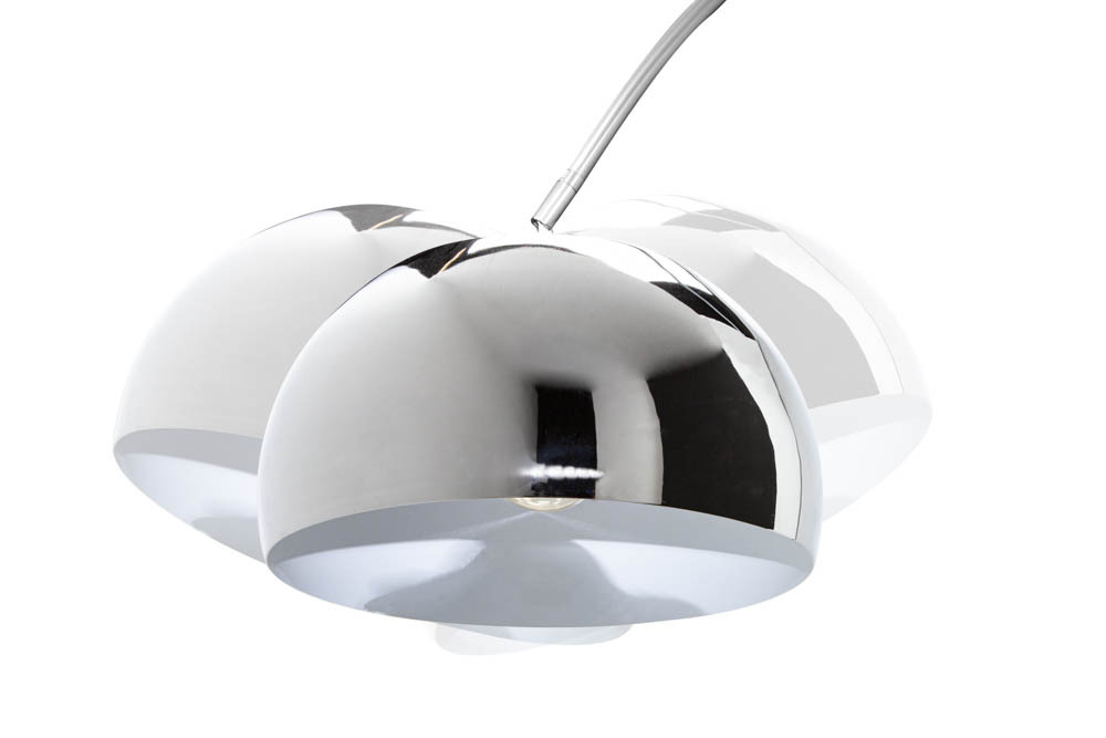 Ausziehbare Bogenlampe LOUNGE DEAL 170-210cm chrom Marmorfuß Stehlampe