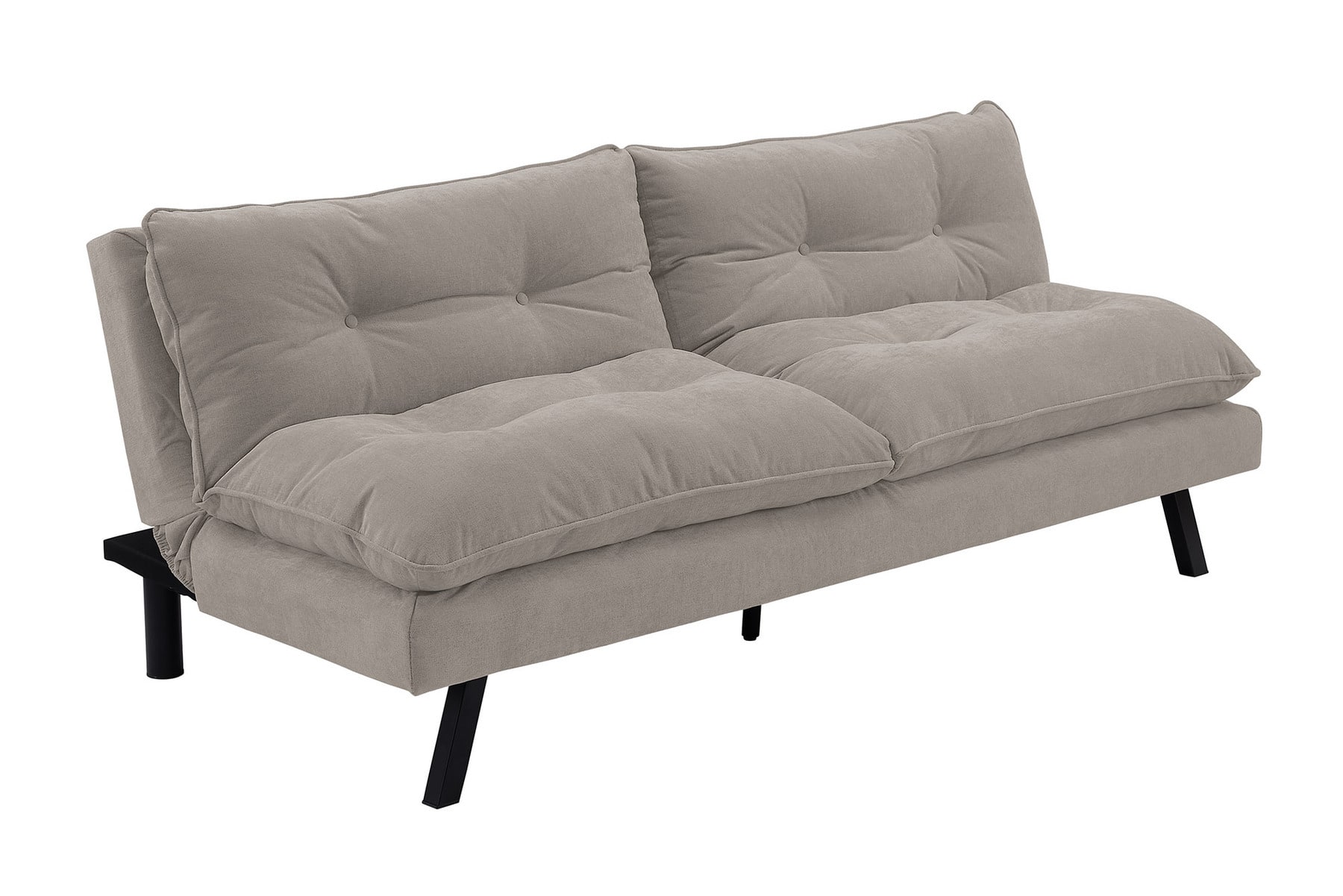 Modernes Schlafsofa COCOONING 190cm beige Chenillestoff 3-Sitzer Couch