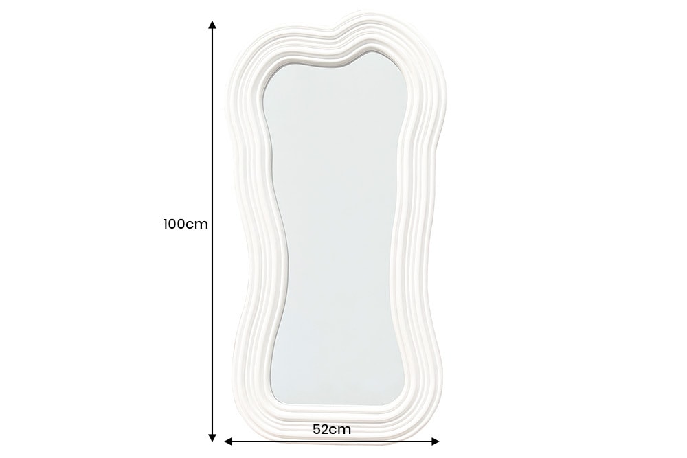 Design Wandspiegel ALICE II 100cm weiß