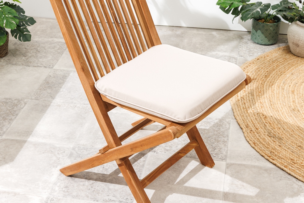 Massiver Gartenstuhl EMPIRE TEAK Teakholz klappbar Hochlehner wetterfest